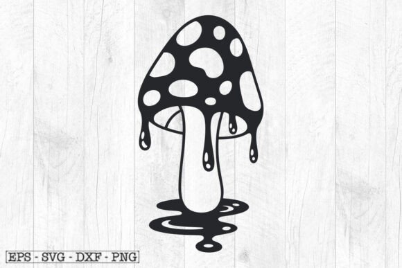 Dripping Mushroom Svg File Review for Embroidery