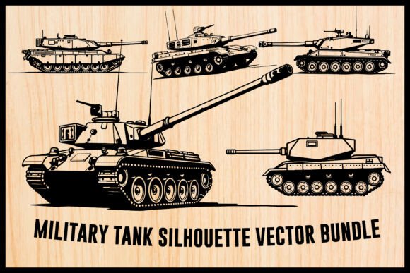 Military Tank Silhouette Vector Set Review