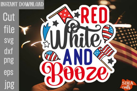 Red White and Booze SVG Cut File Review