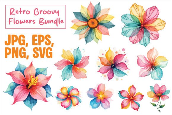 Retro Groovy Flowers Bundle Review